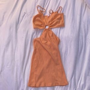 Blue Blush Dress, Orange, size small